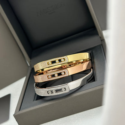 [Elite]Move Noa Rose Gold Pavé Diamond Bangle Bracelet