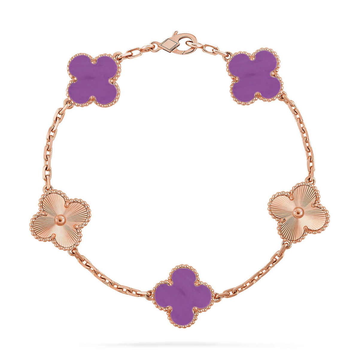 [Elite] CLOVER 5 MOTIF VIOLET BRACELET COLLECTION