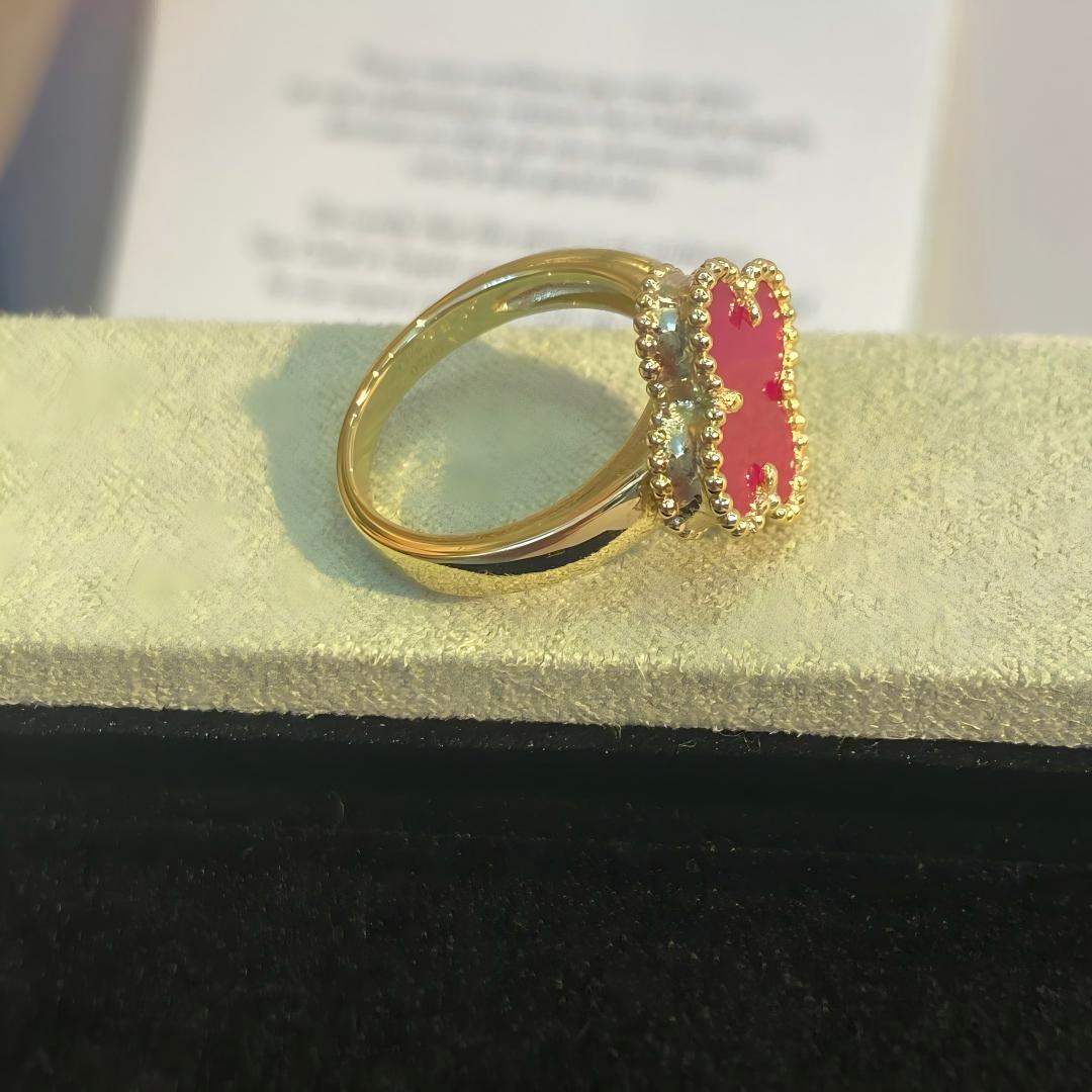 [Elite]NEW CLOVER PINK ENAMEL RINGS