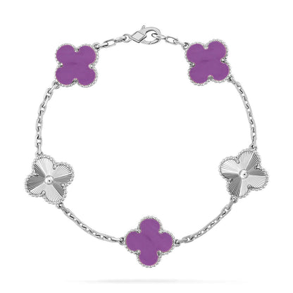 [Elite] CLOVER 5 MOTIF VIOLET BRACELET COLLECTION