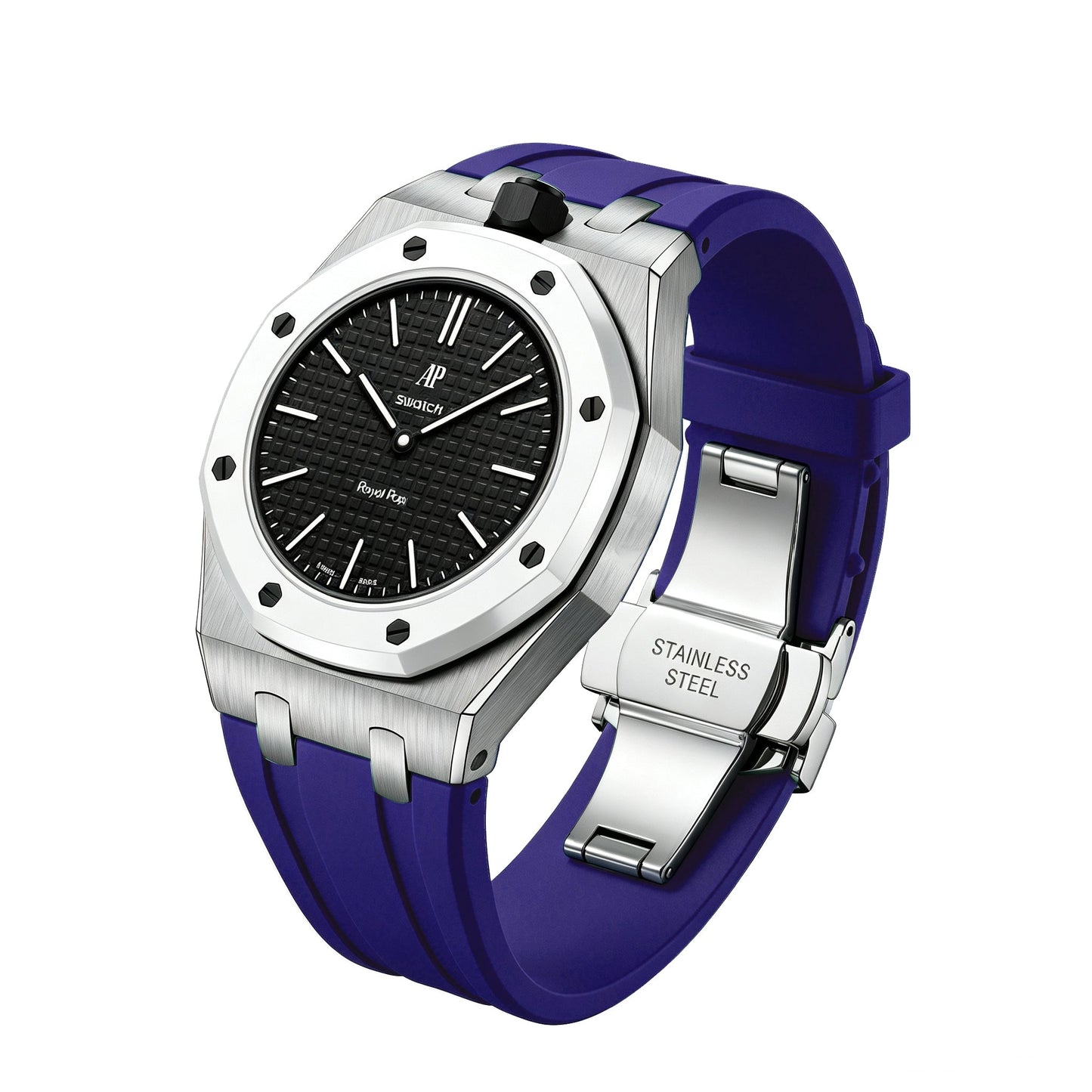[Elite]Royal Oak Pop Exclusive Steel Case & Silicone Strap With Cradle