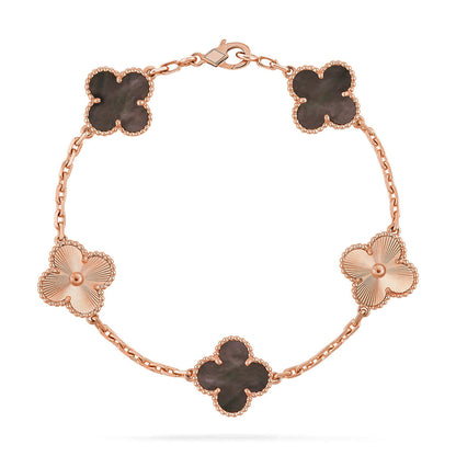 [Elite] CLOVER 5 MOTIF GRAY MOP BRACELET COLLECTION