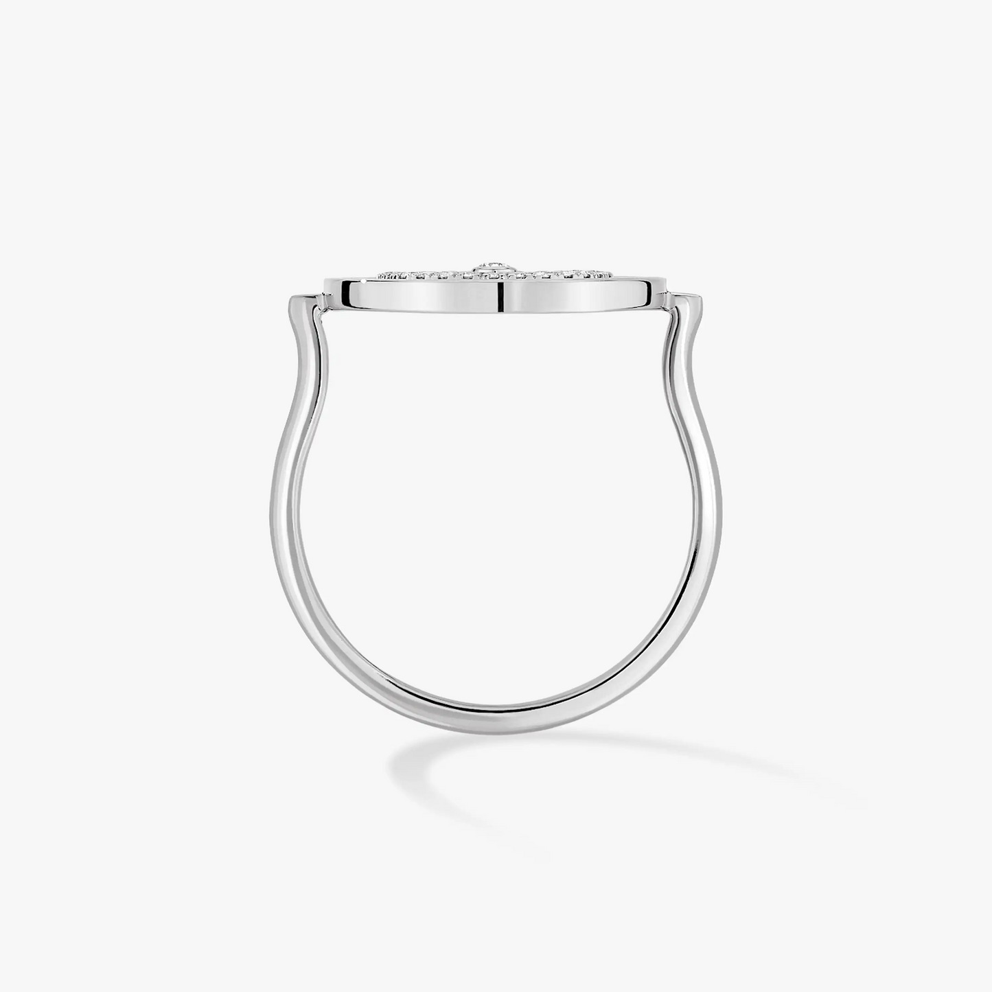 [Elite]LUCKY MOVE PAVED SILVER DIAMOND RING
