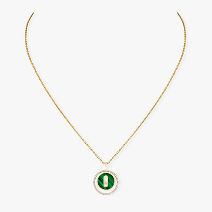 [Elite]LUCKY MOVE 1 DIAMOND MALACHITE GOLD DIAMOND NECKLACE