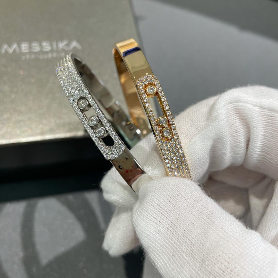 [Elite]Move Noa Rose Gold Pavé Diamond Bangle Bracelet