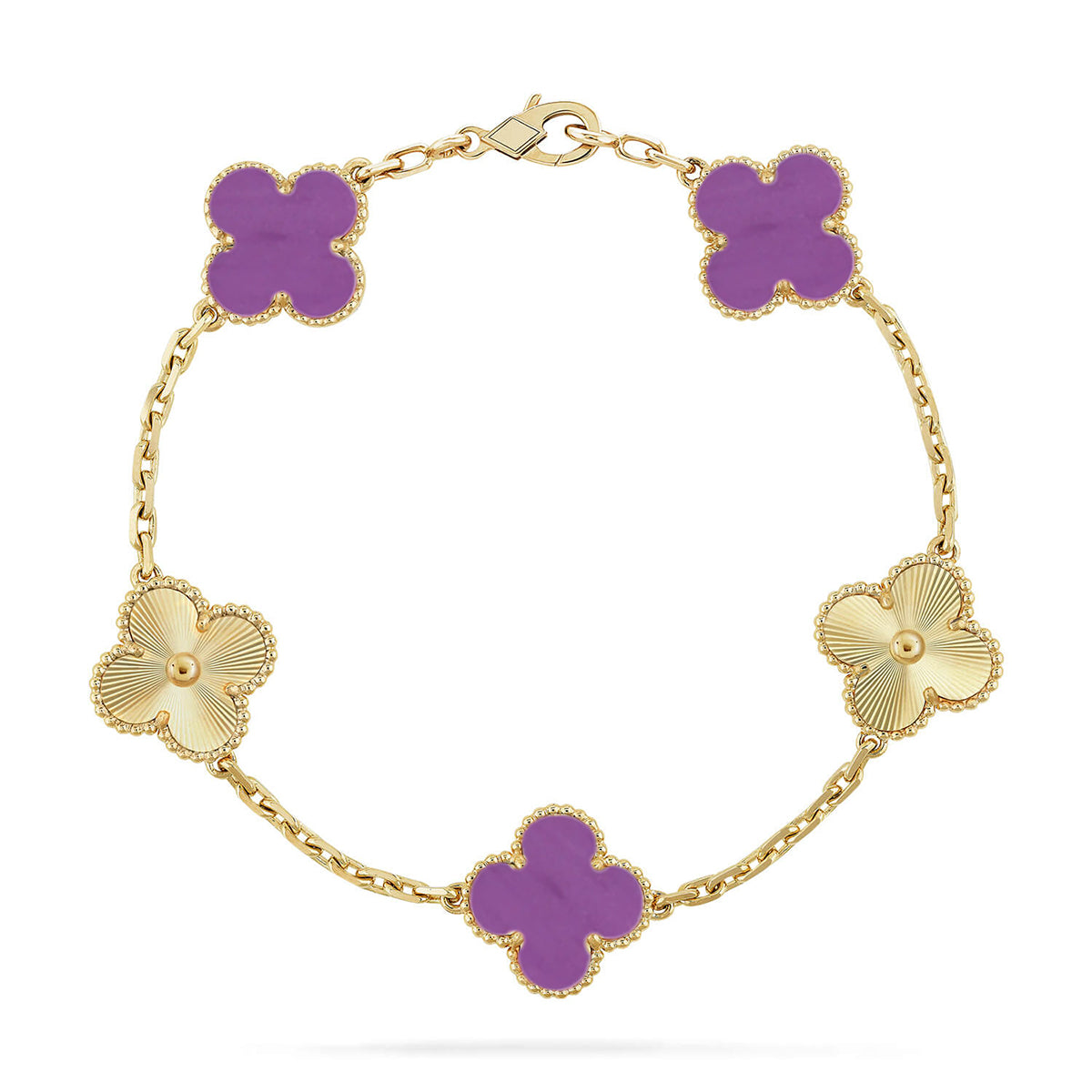 [Elite] CLOVER 5 MOTIF VIOLET BRACELET COLLECTION