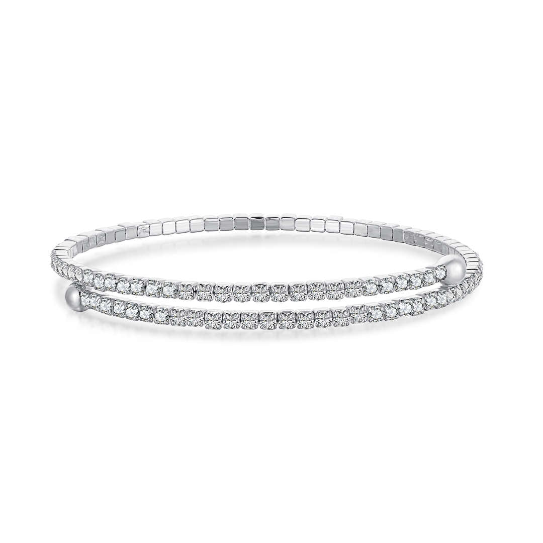 [Elite]Row of Diamonds Round Fashion Bracelet