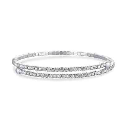 [Elite]Row of Diamonds Round Fashion Bracelet