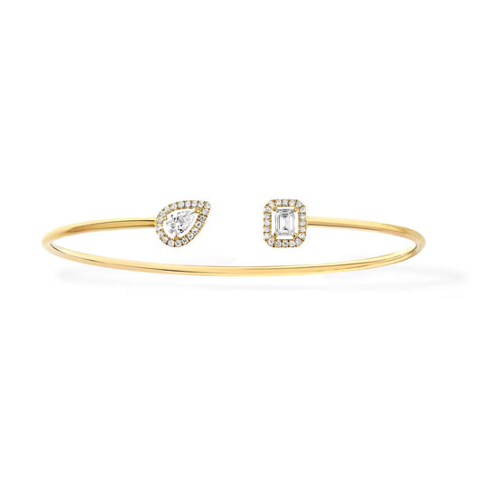 [Elite]JONC FLEX MY TWIN TOI & MOI SILVER DIAMOND BRACELET