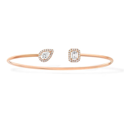 [Elite]JONC FLEX MY TWIN TOI & MOI SILVER DIAMOND BRACELET