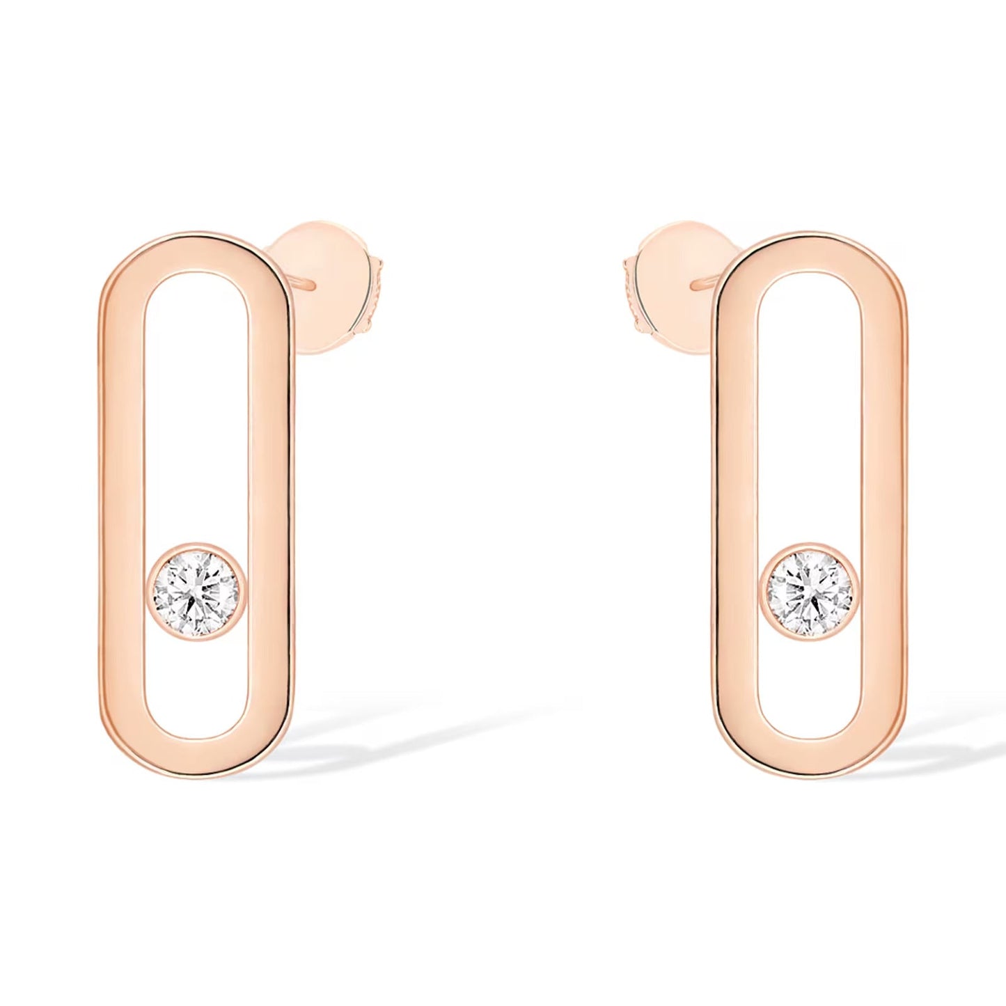 [Elite]MOVE UNO SMALL 1 DIAMOND EARRINGS