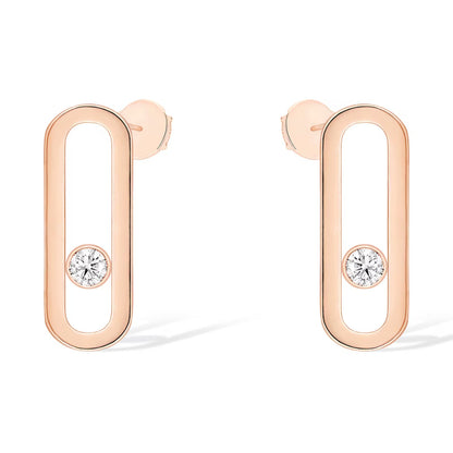 [Elite]MOVE UNO SMALL 1 DIAMOND EARRINGS