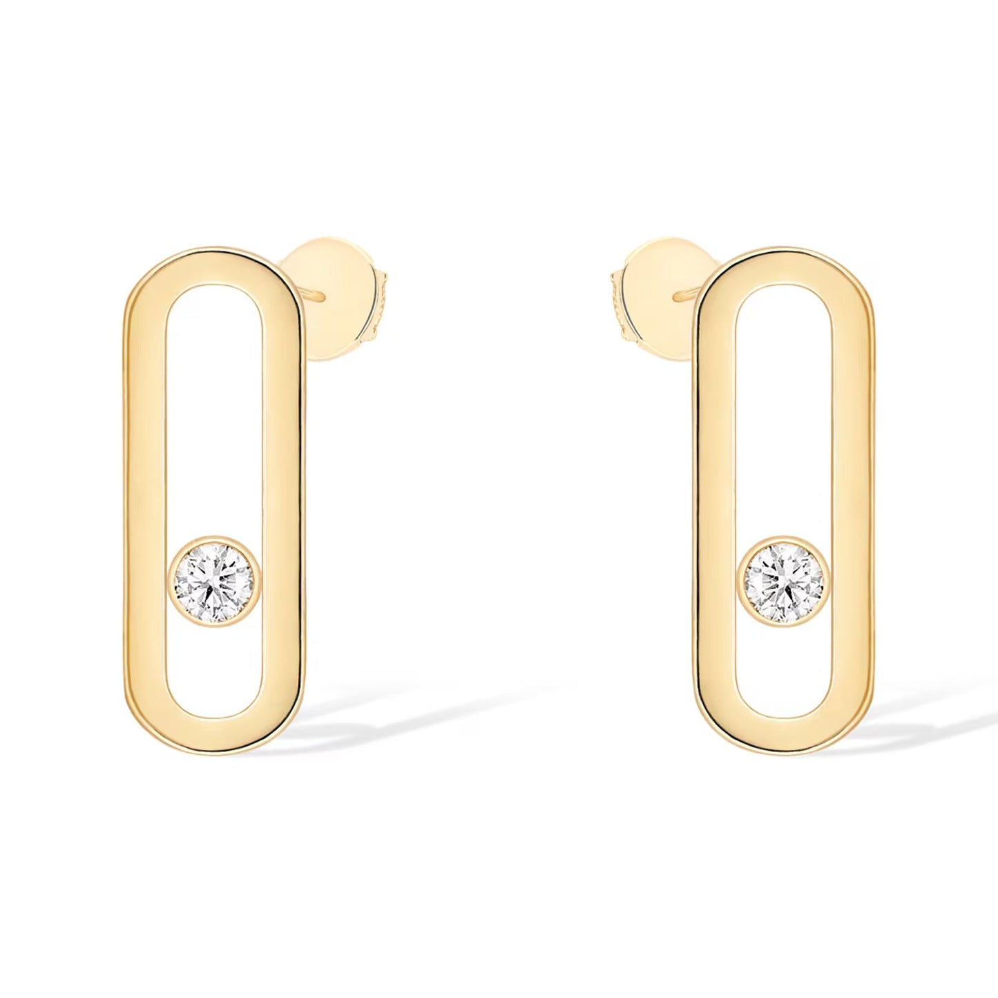 [Elite]MOVE UNO SMALL 1 DIAMOND EARRINGS