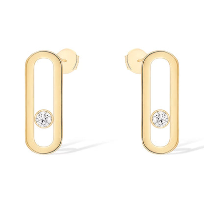[Elite]MOVE UNO SMALL 1 DIAMOND EARRINGS