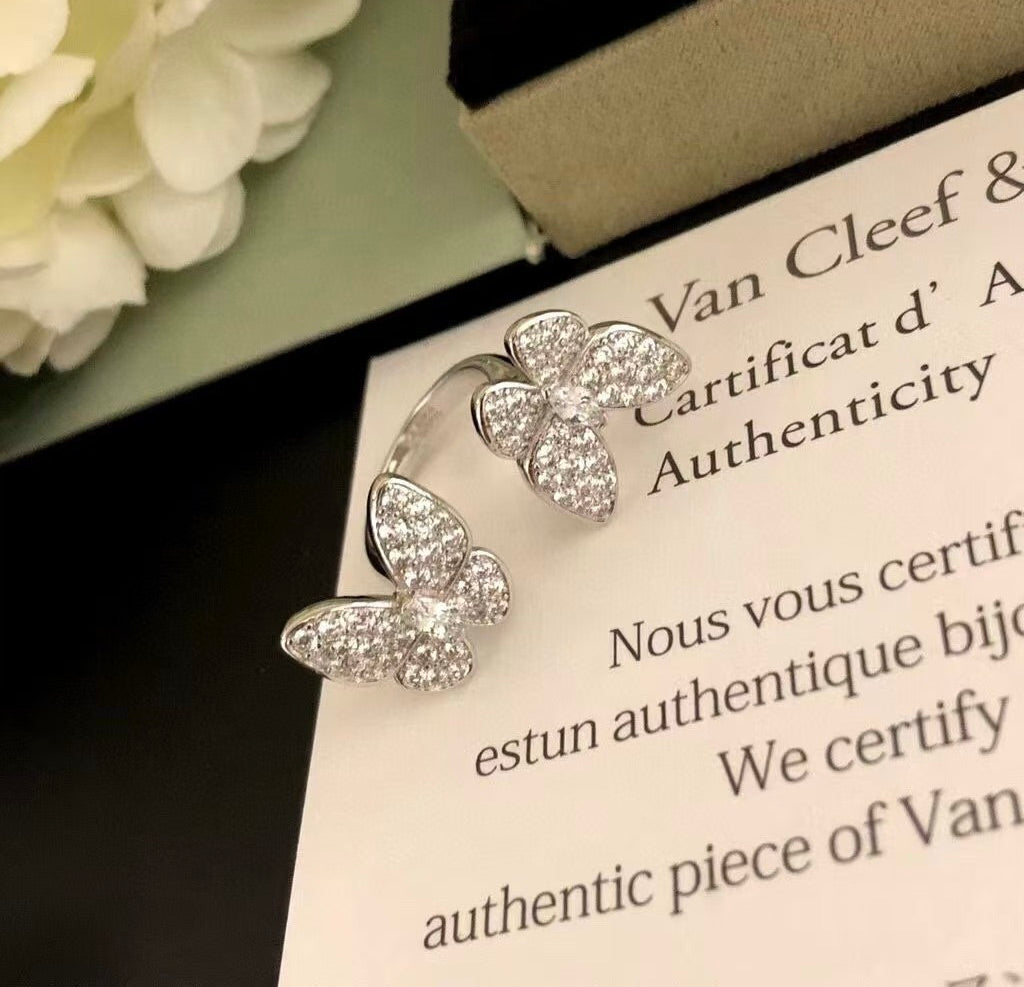 [Elite]TWIN SILVER BUTTERFLY DIAMOND RING