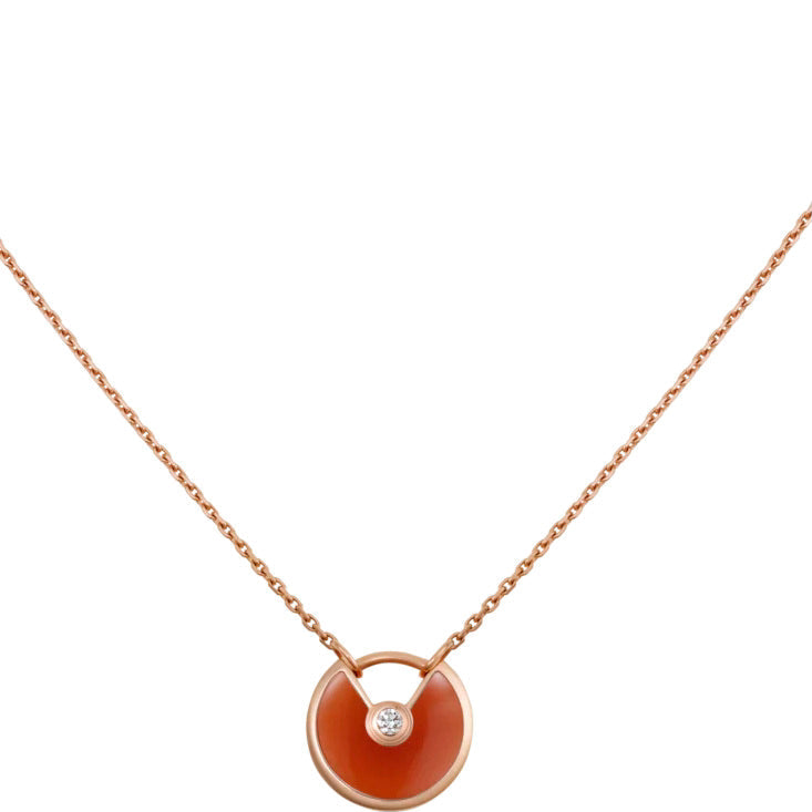 [Elite]AMULETTE GOLD CARNELIAN ONYX NECKLACE