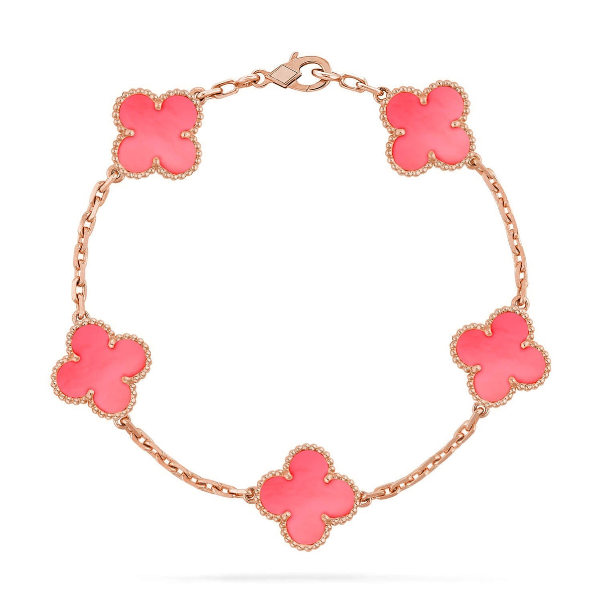 [Elite] CLOVER 5 MOTIFS  PINK MOP BRACELET COLLECTION