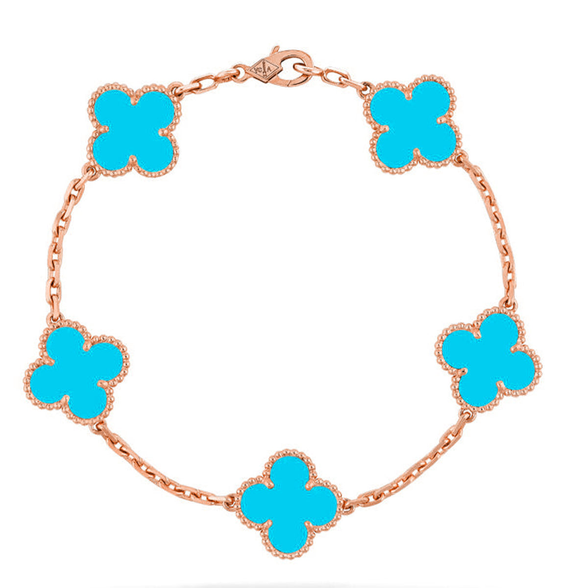 [Elite] CLOVER 5 MOTIF TURQUOISE BRACELET COLLECTION