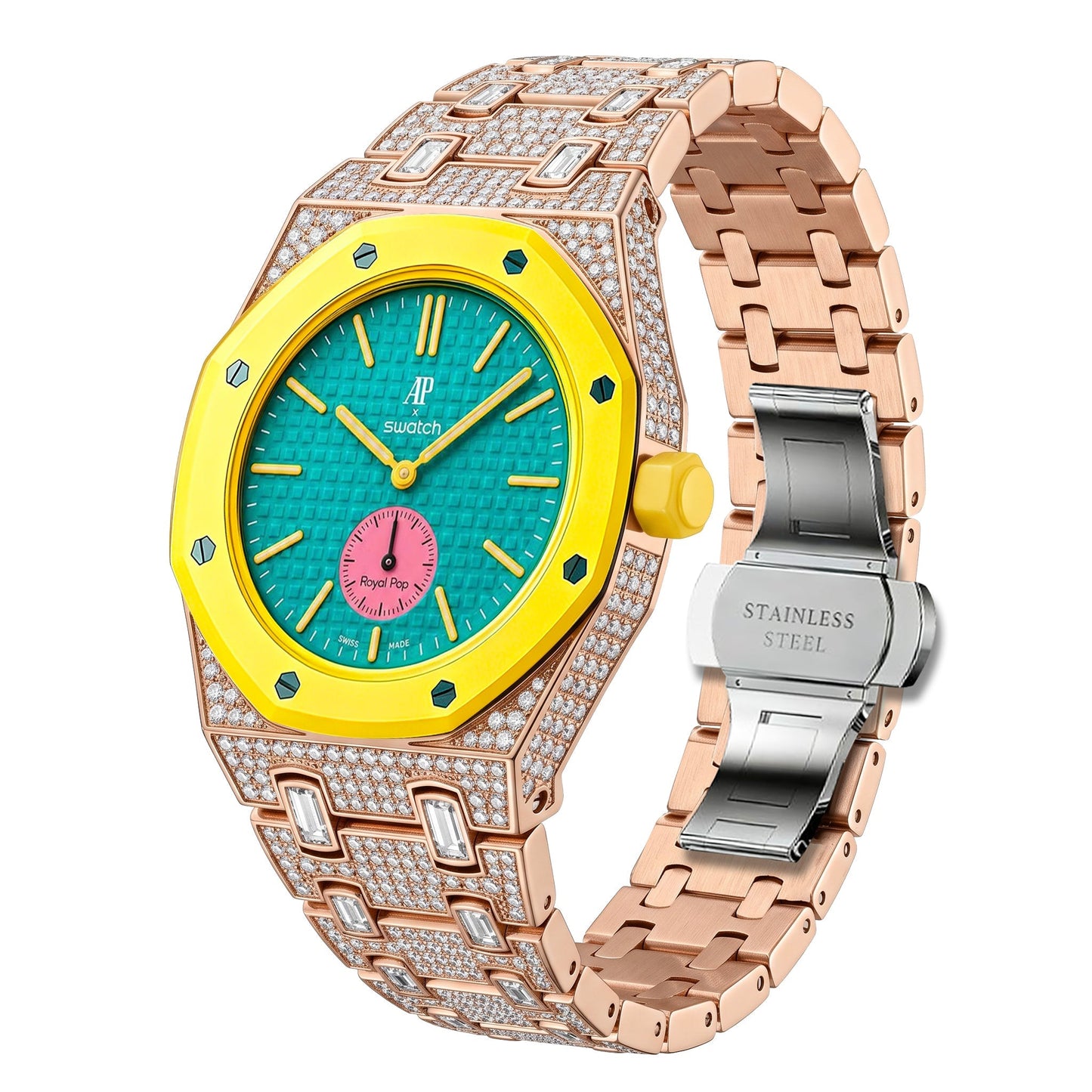 [Elite]Royal Oak Pop Exclusive Bioceramic Case & Bioceramic Strap Full Diamond