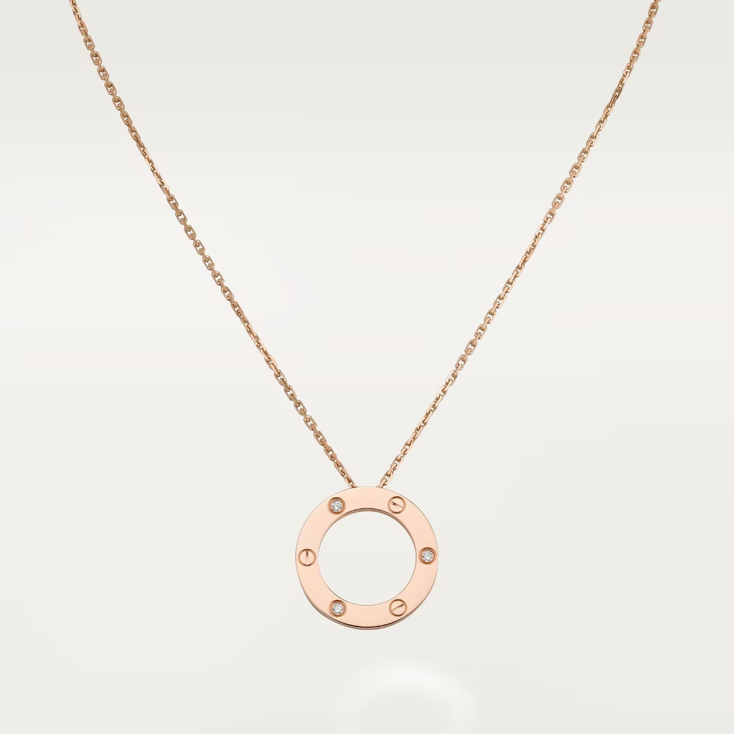 [Elite]LOVE NECKLACE 16MM 3 DIAMONDS