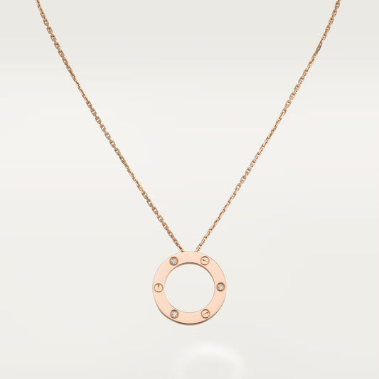 [Elite]LOVE NECKLACE 16MM 3 DIAMONDS