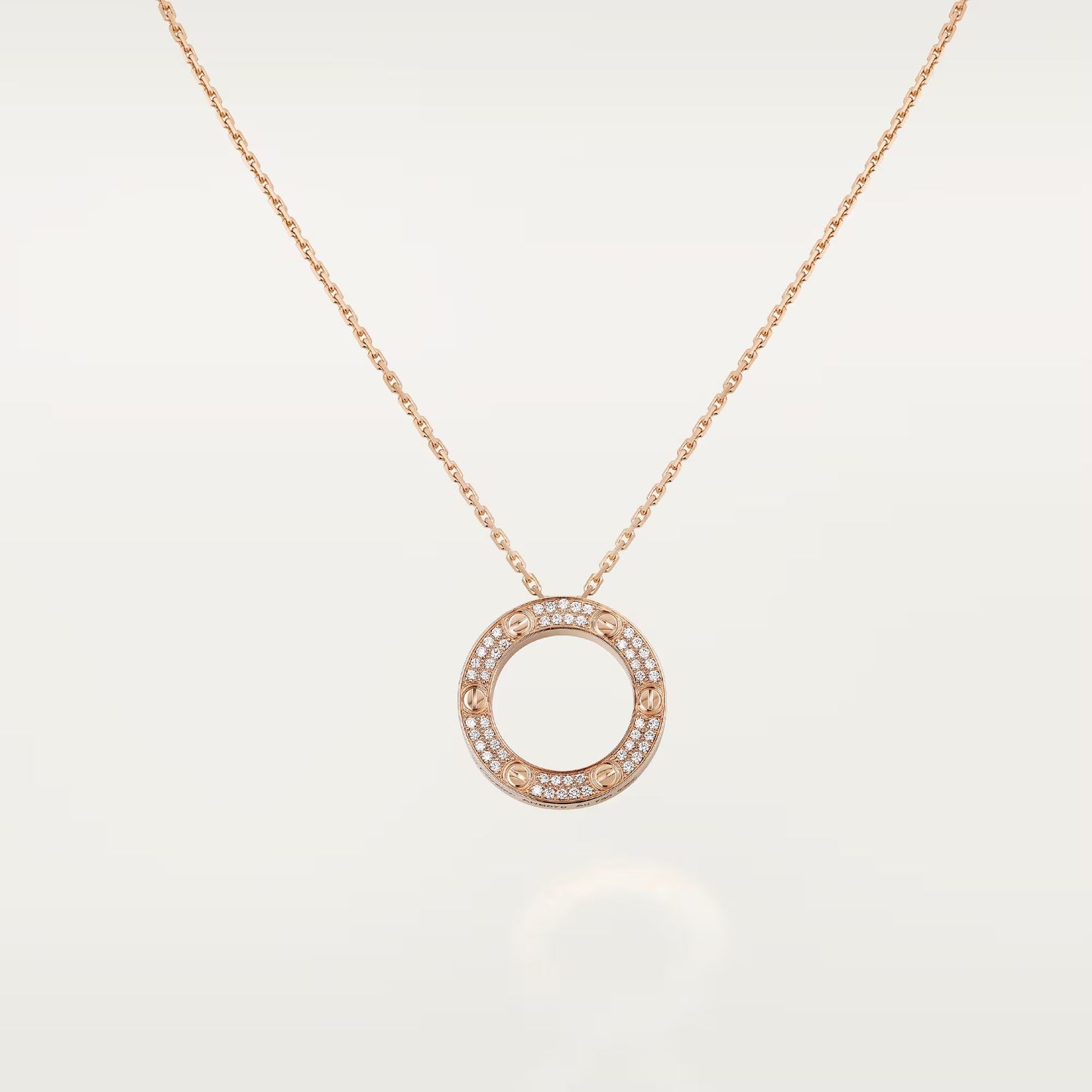[Elite]LOVE NECKLACE 16MM  FULL DIAMOND