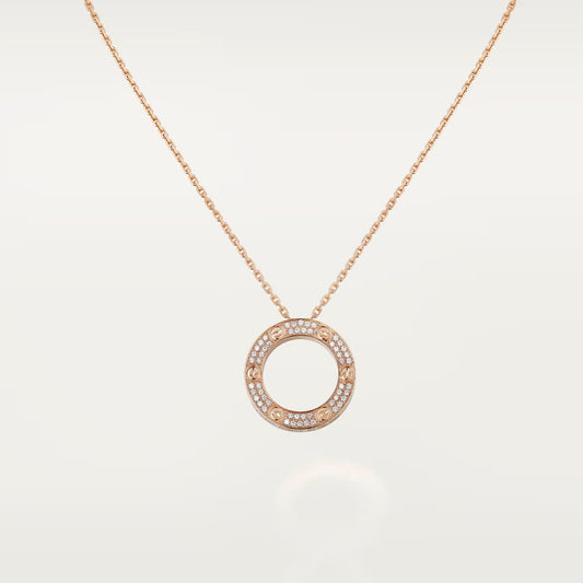 [Elite]LOVE NECKLACE 16MM  FULL DIAMOND