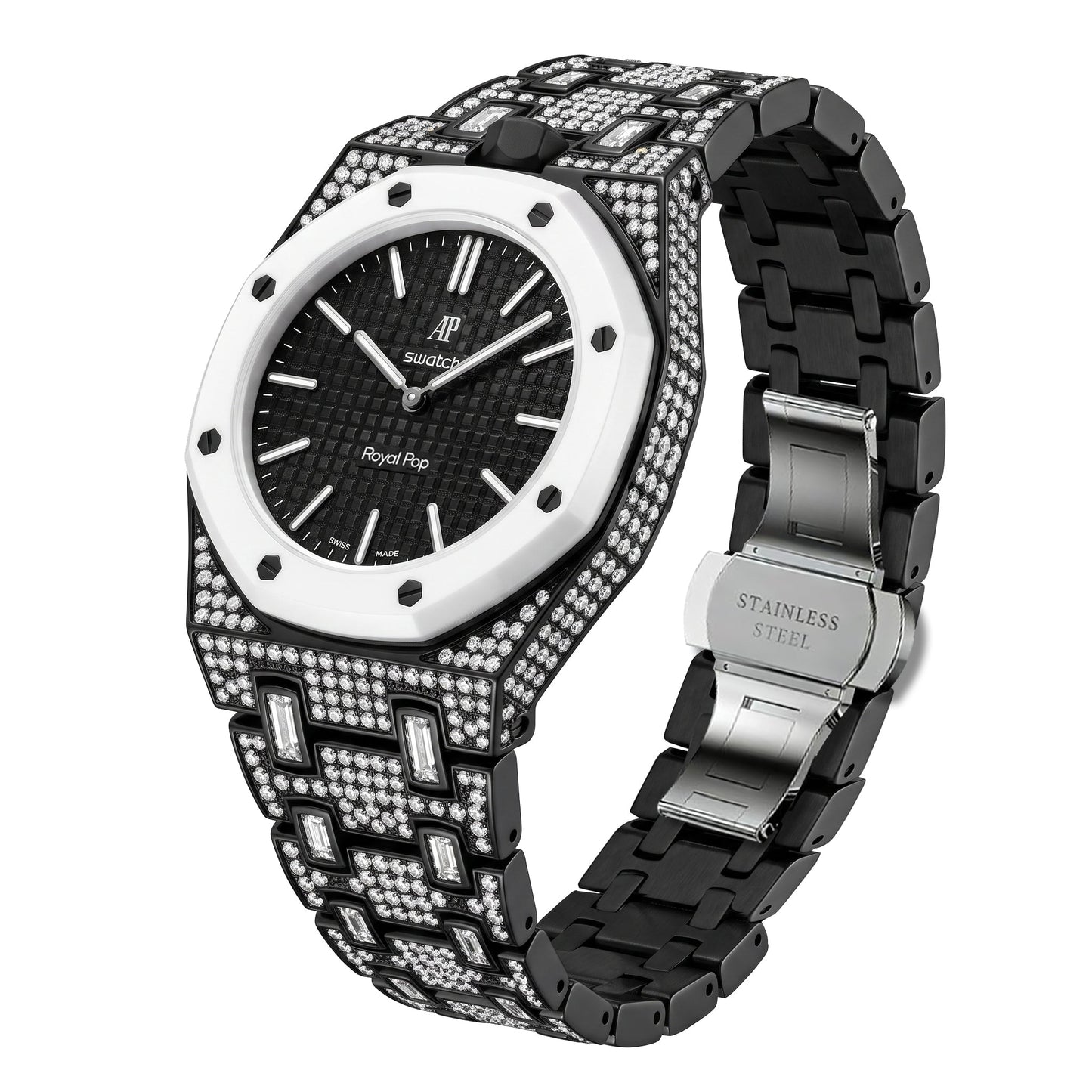 [Elite]Royal Oak Pop Exclusive Bioceramic Case & Bioceramic Strap Full Diamond