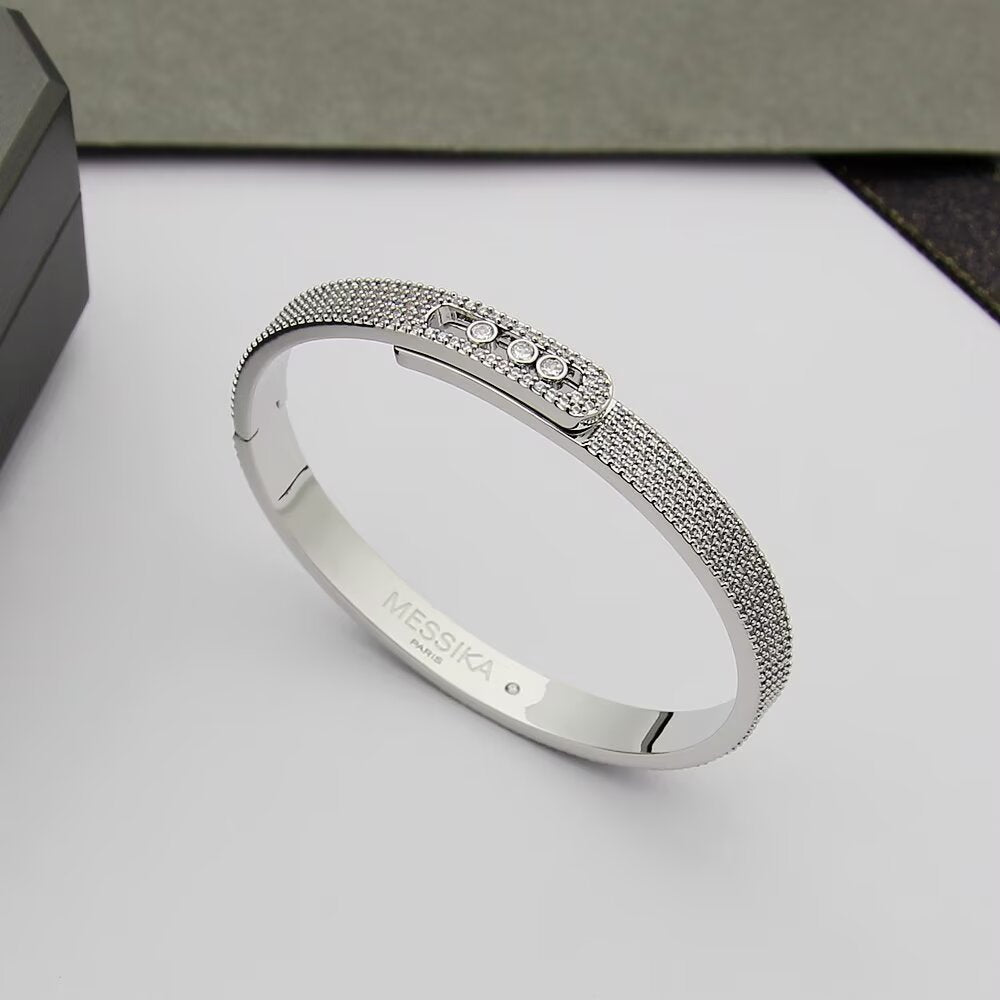 [Elite]Move Noa Full Pavé Diamond Bangle Bracelet