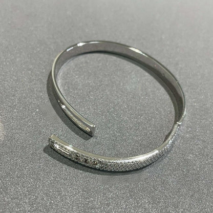 [Elite]Move Noa Rose Gold Pavé Diamond Bangle Bracelet