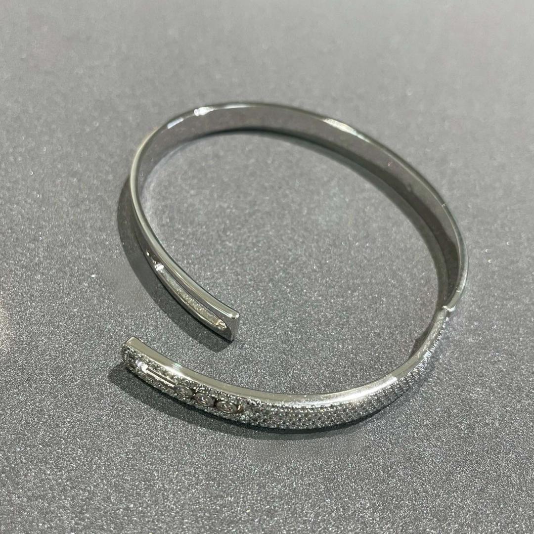 [Elite]Move Noa Rose Gold Pavé Diamond Bangle Bracelet