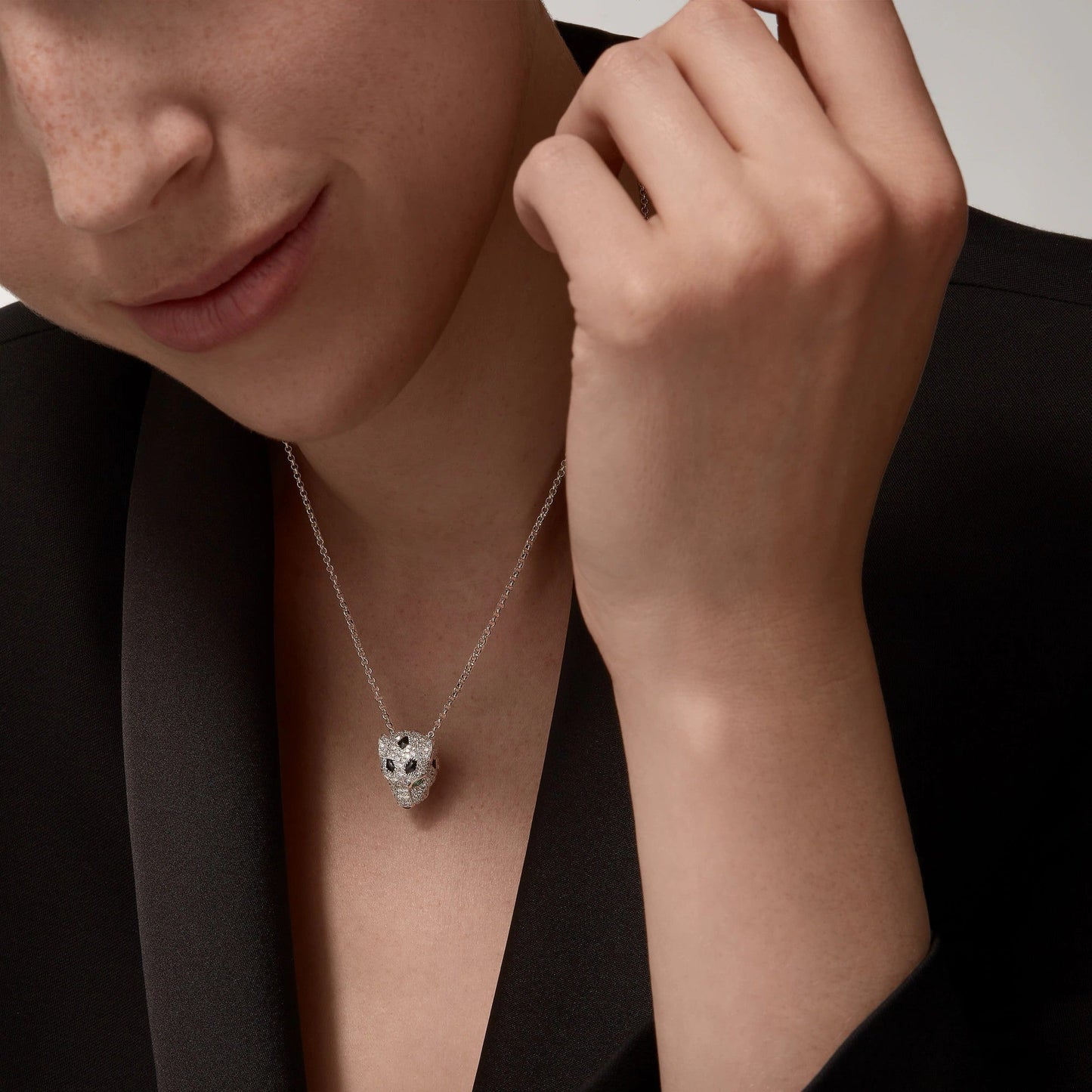 [Elite]PANTHERE FULL DIAMOND NECKLACE