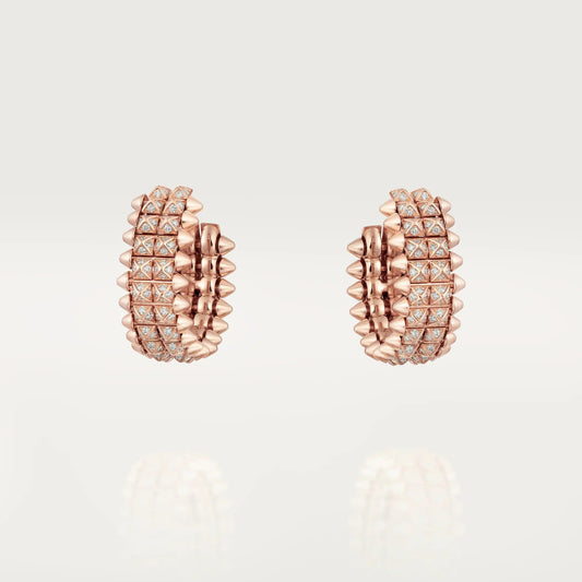 [Elite]CLASH 9.2MM FULL DIAMOND DOUBLE ROW EARRINGS