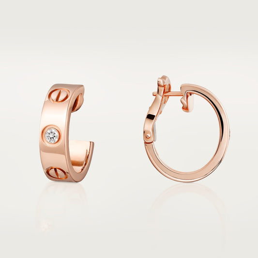 [Elite]LOVE EARRINGS 5.7MM 2 DIAMONDS