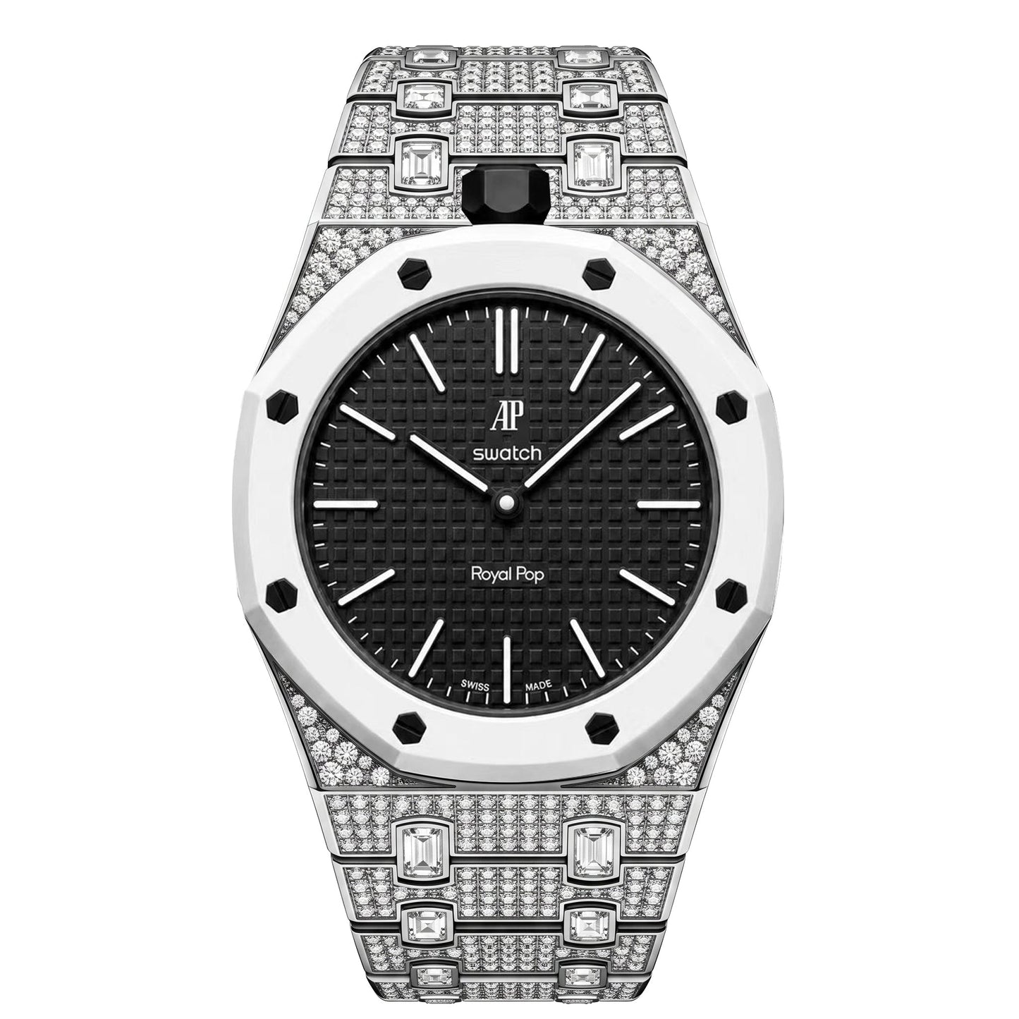 [Elite]Royal Oak Pop Exclusive Bioceramic Case & Bioceramic Strap Full Diamond