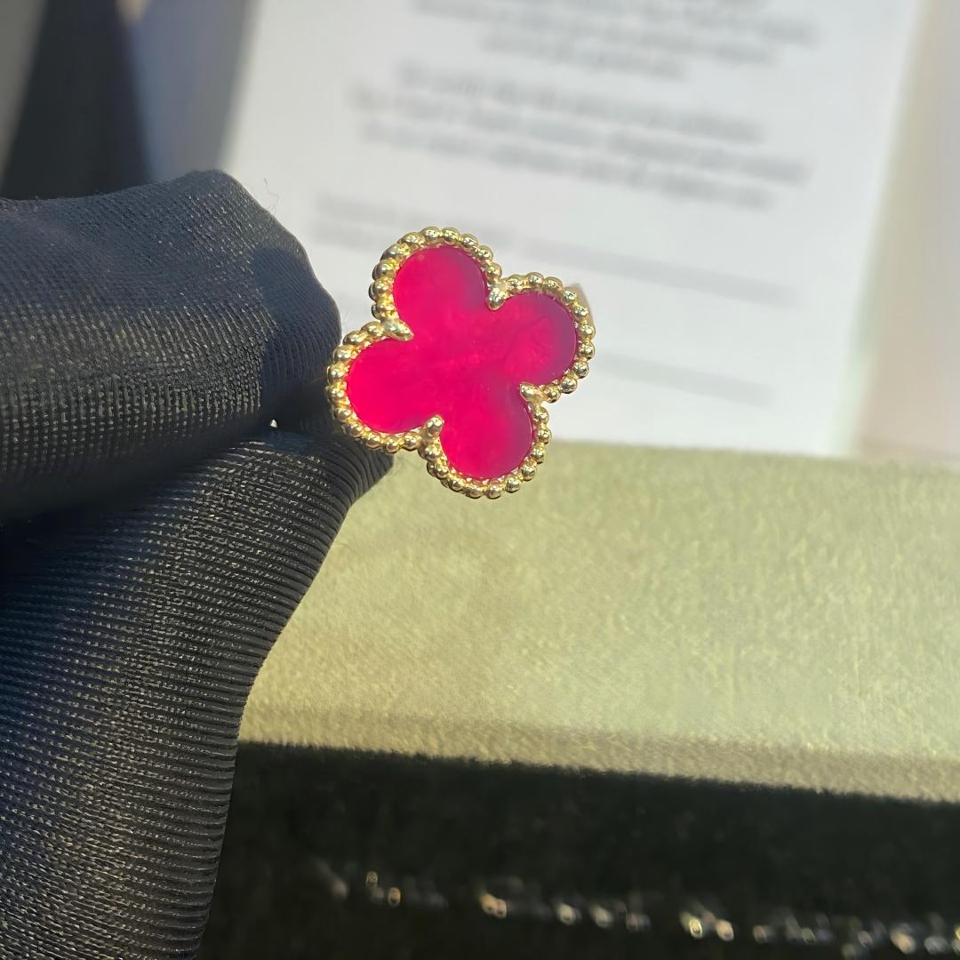 [Elite]NEW CLOVER PINK ENAMEL RINGS