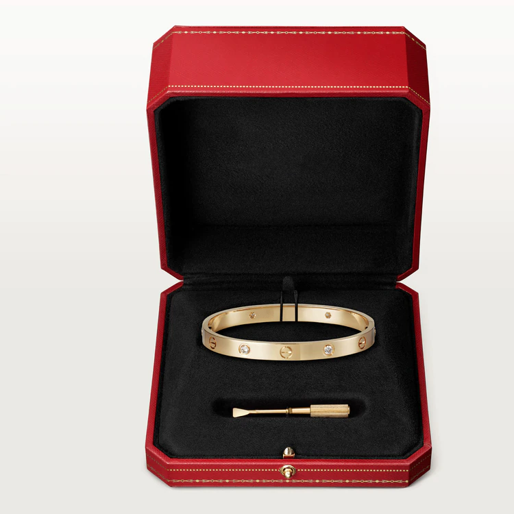 [Elite]LOVE BRACELET 6.1MM 4 DIAMONDS