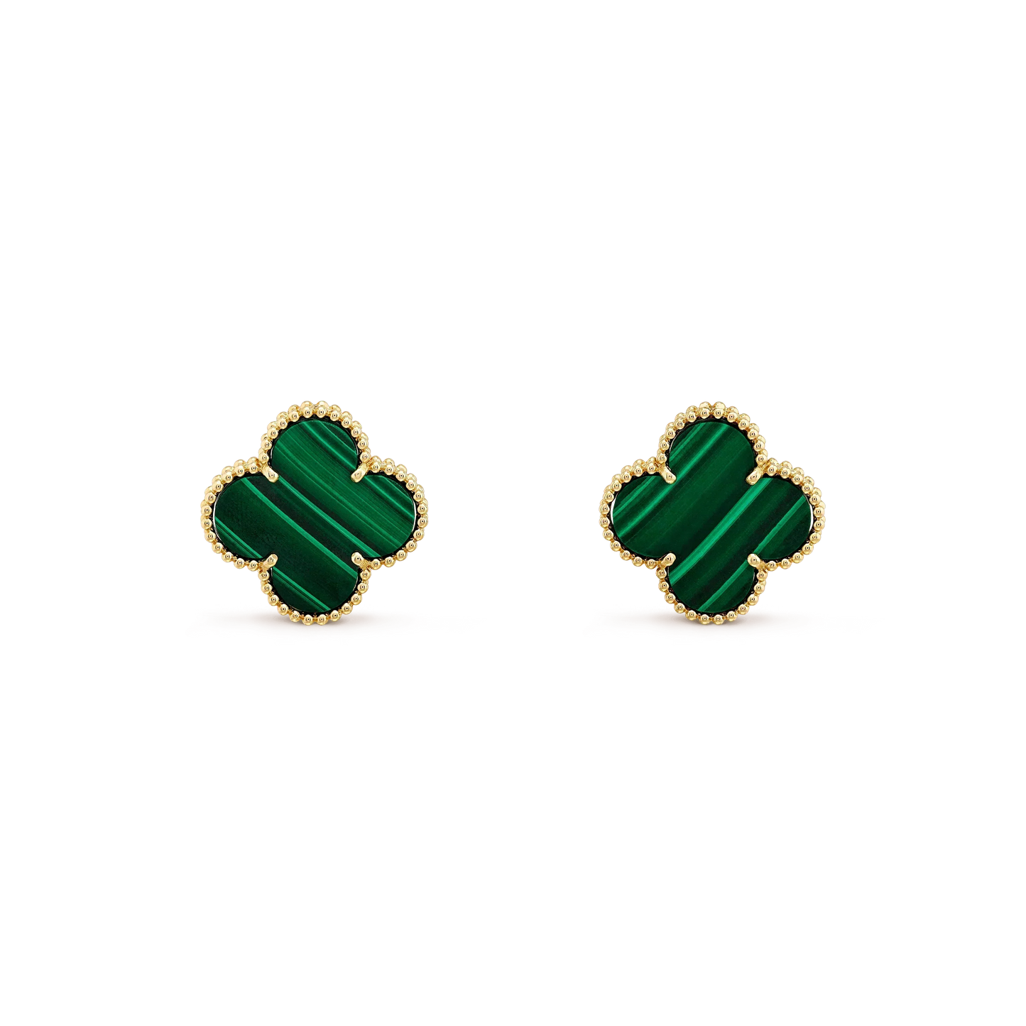 [Elite]CLOVER MINI 9.5MM MALACHITE  EARRINGS