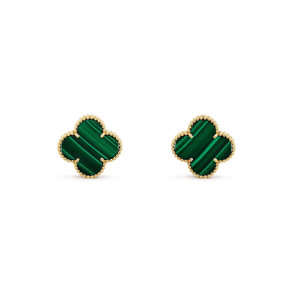 [Elite]CLOVER MINI 9.5MM MALACHITE  EARRINGS