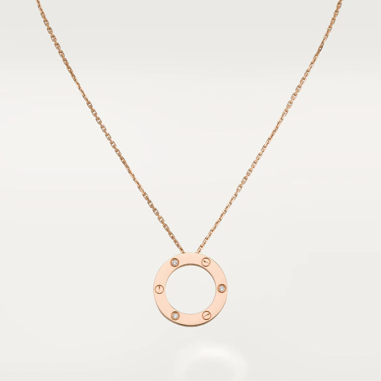 [Elite]LOVE NECKLACE 16MM 3 DIAMONDS