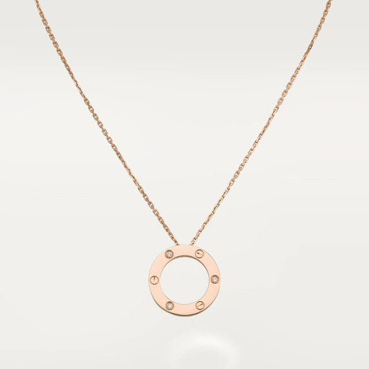 [Elite]LOVE NECKLACE 16MM 3 DIAMONDS