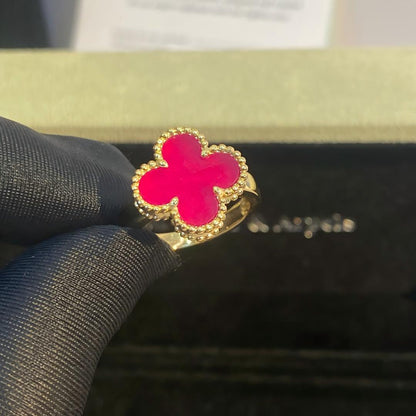 [Elite]NEW CLOVER PINK ENAMEL RINGS