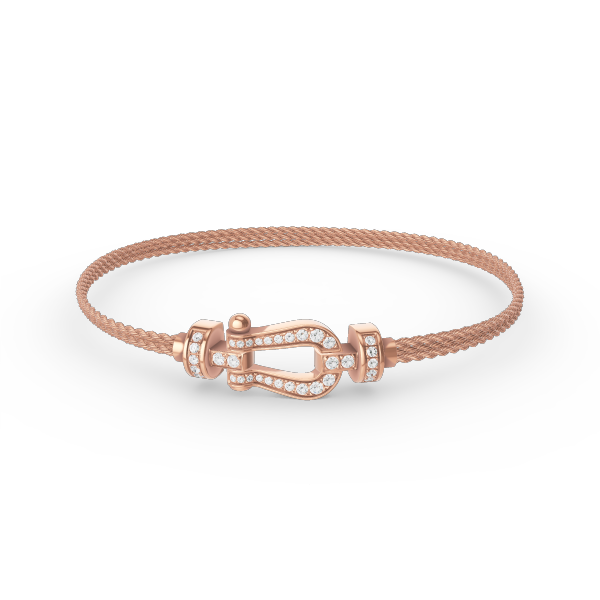 [Elite]FORCE SMALL HORSESHOE  DIAMOND CHAIN ROPE BRACELET