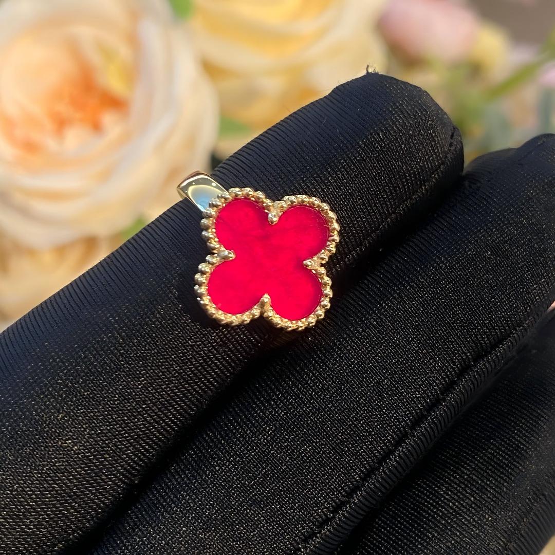 [Elite]NEW CLOVER PINK ENAMEL RINGS