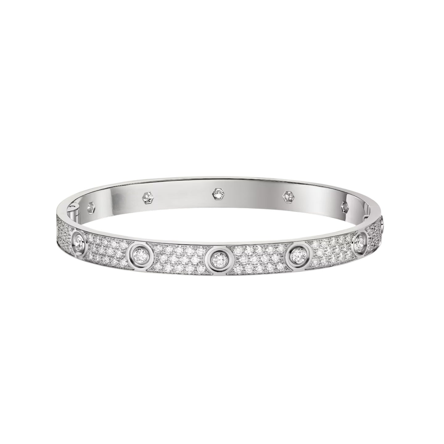 [Elite]LOVE BRACELET 6.1MM DIAMOND-PAVED 10 BIG DIAMONDS