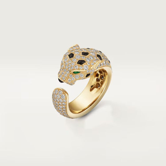 [Elite]PANTHERE SPOTTED FULL DIAMOND MEDIUM RING