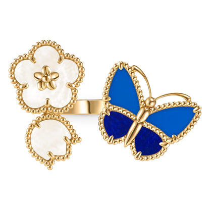 [Elite]LUCKY SPRING BUTTERFLY OPEN-FACE RINGS
