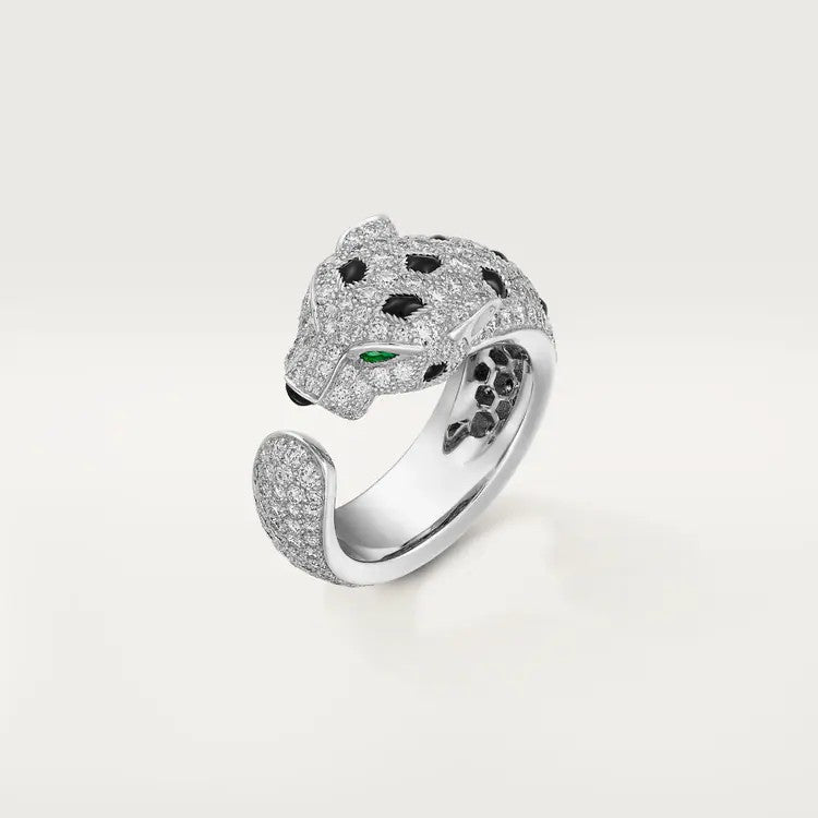 [Elite]PANTHERE SPOTTED FULL DIAMOND MEDIUM RING