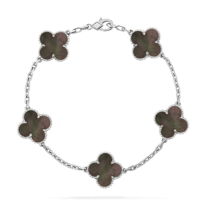 [Elite] CLOVER 5 MOTIF GRAY MOP BRACELET COLLECTION
