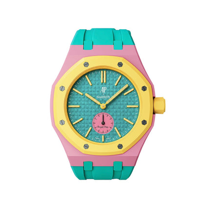 [Elite]Royal Oak Pop Exclusive Bioceramic Case & Silicone Strap Mix Color